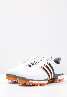 Zapatillas de golf adidas Golf TOUR360 BOOST WD blanco/negero/naranja