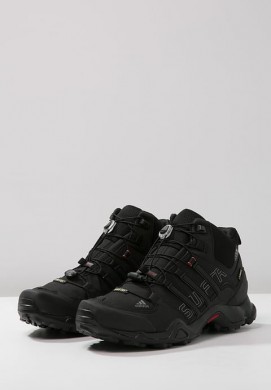 Zapatillas adidas Performance TERREX SWIFT R MID GTX Botas de senderismo negero/gris/power rojo